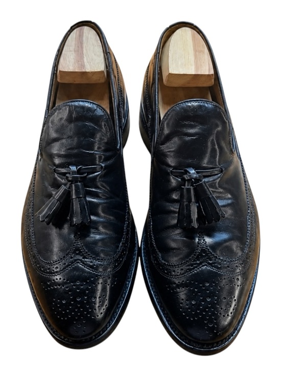 Allen Edmonds Manchester Black Leather Wingtip Brogue Tassel Loafers Mens 9.5 main image 13